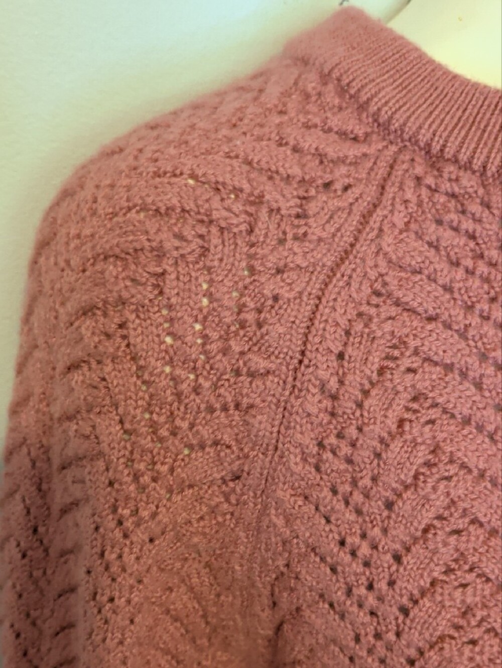 Wilfred Pointelle Crew Sweater - Mauve Pink - Picture 3 of 5